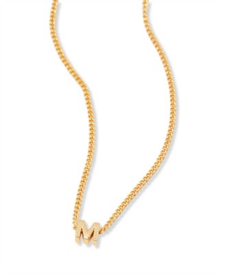 Gold Plated Kira Mini Initial Short Pendant Necklace
