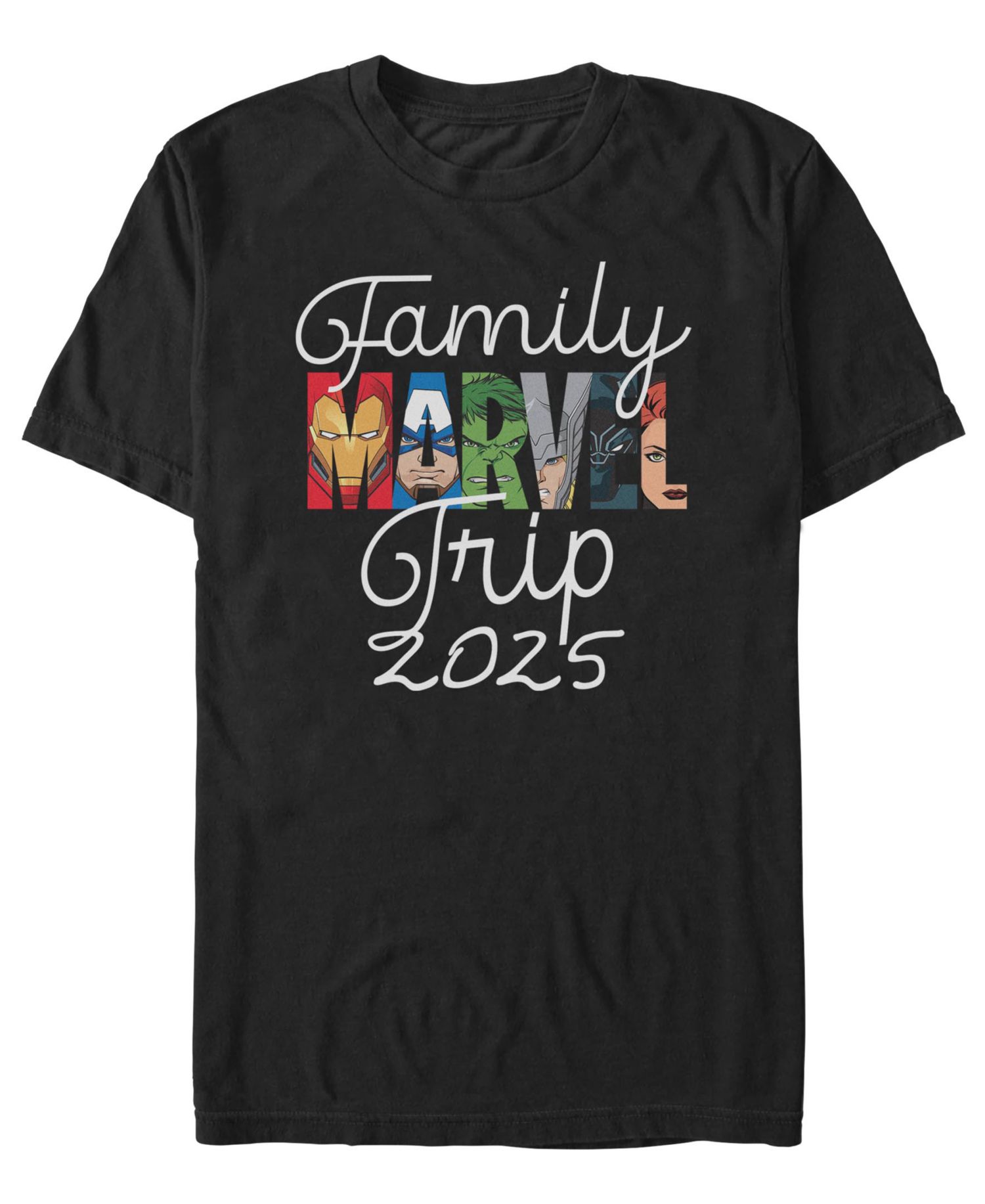 Avengers Men's Avengers Family Trip Short Sleeve T-Shirt