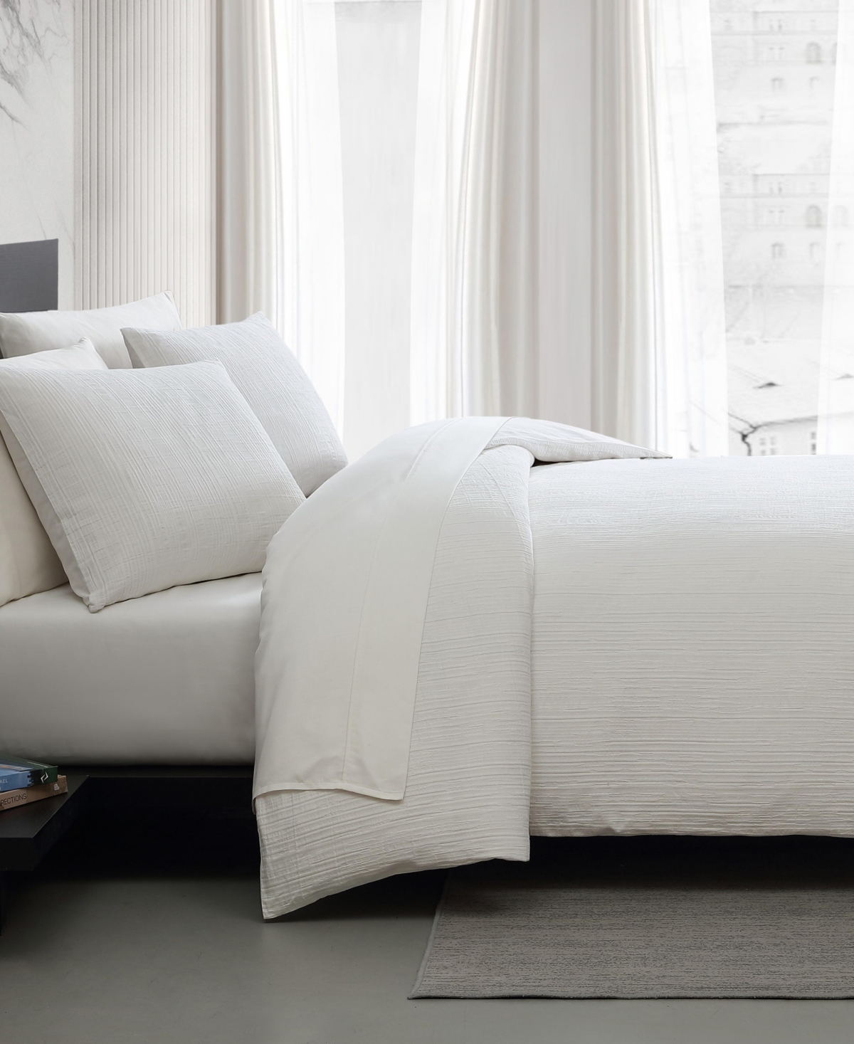 Vera Wang Bark Texture Cotton Jacquard 3-Pc. Comforter Set, Queen