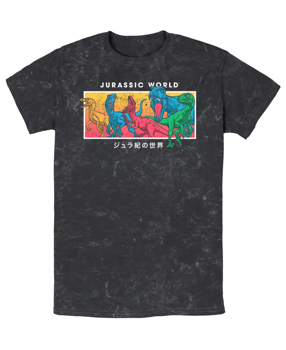 Men's Jurassic Panel Short Sleeve T-Shirt - Black