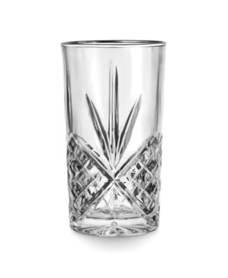 Dublin Platinum Highball Glasses, Set of 4 
