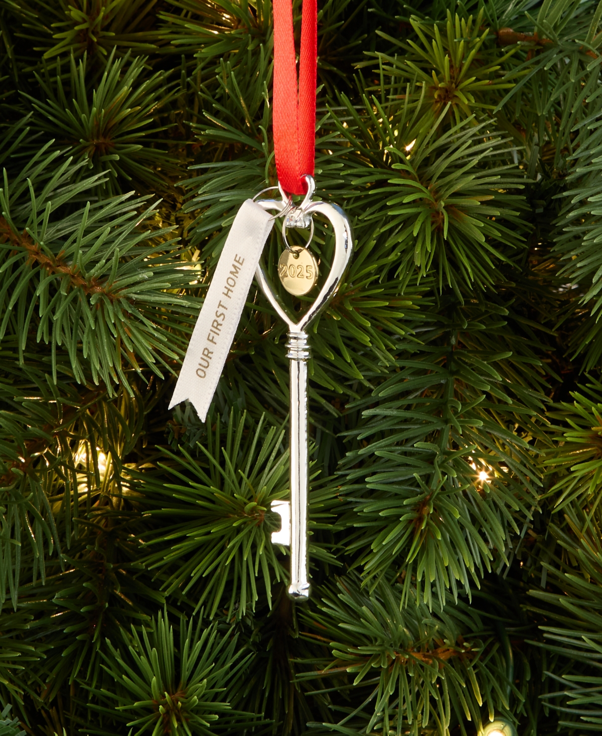 Holiday Lane Our First Home 2025 Heart Key Ornament, Macy's Exclusive In Green