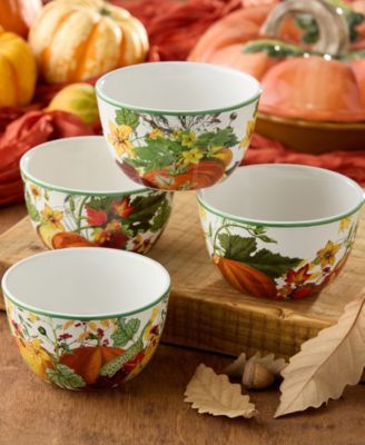 Harvest Fields Ice Cream Bowls, Set of 4