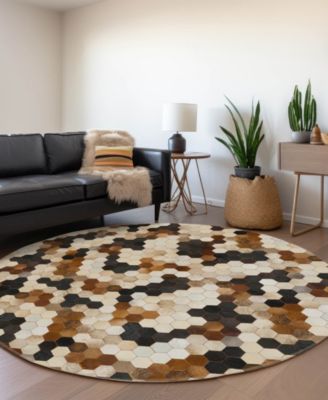 Bozeman Washable BM9 8'x8' Round Area Rug