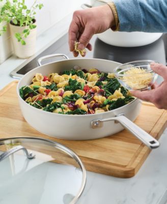 Hard-Anodized Ceramic Induction 5-Qt. Saut&eacute; Pan with Lid