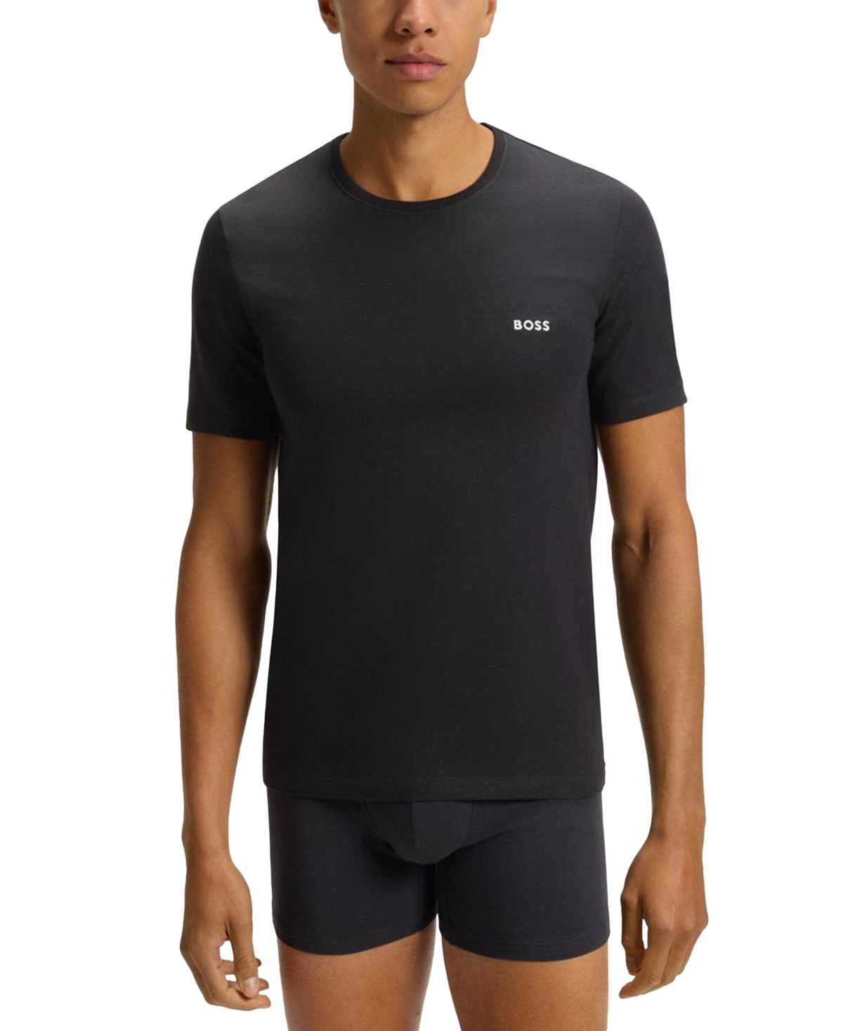Boss by Hugo Men's Classic 3-Pk. Solid Crewneck T-Shirts