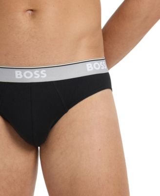 Men's Power 3-Pk. Tipped Logo Waistband Briefs