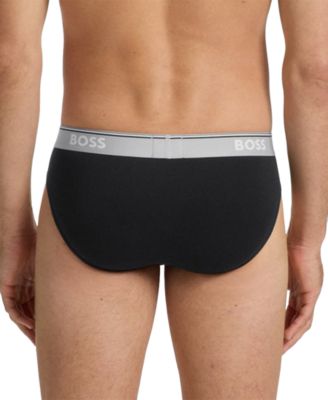 Men's Power 3-Pk. Tipped Logo Waistband Briefs