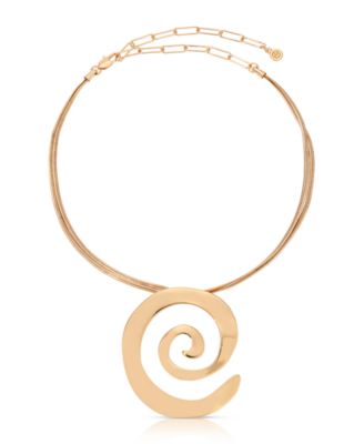 Ettika Aura Swirl Pendant Necklace - Gold 85$