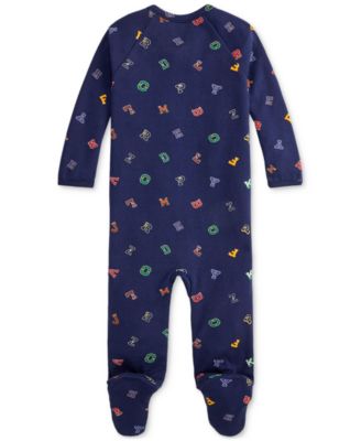 Baby Boys Alphabet-Print Coveralls