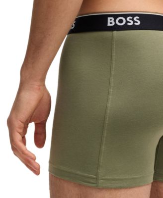Men's Power 3-Pk. Tipped Logo Waistband Boxer Briefs