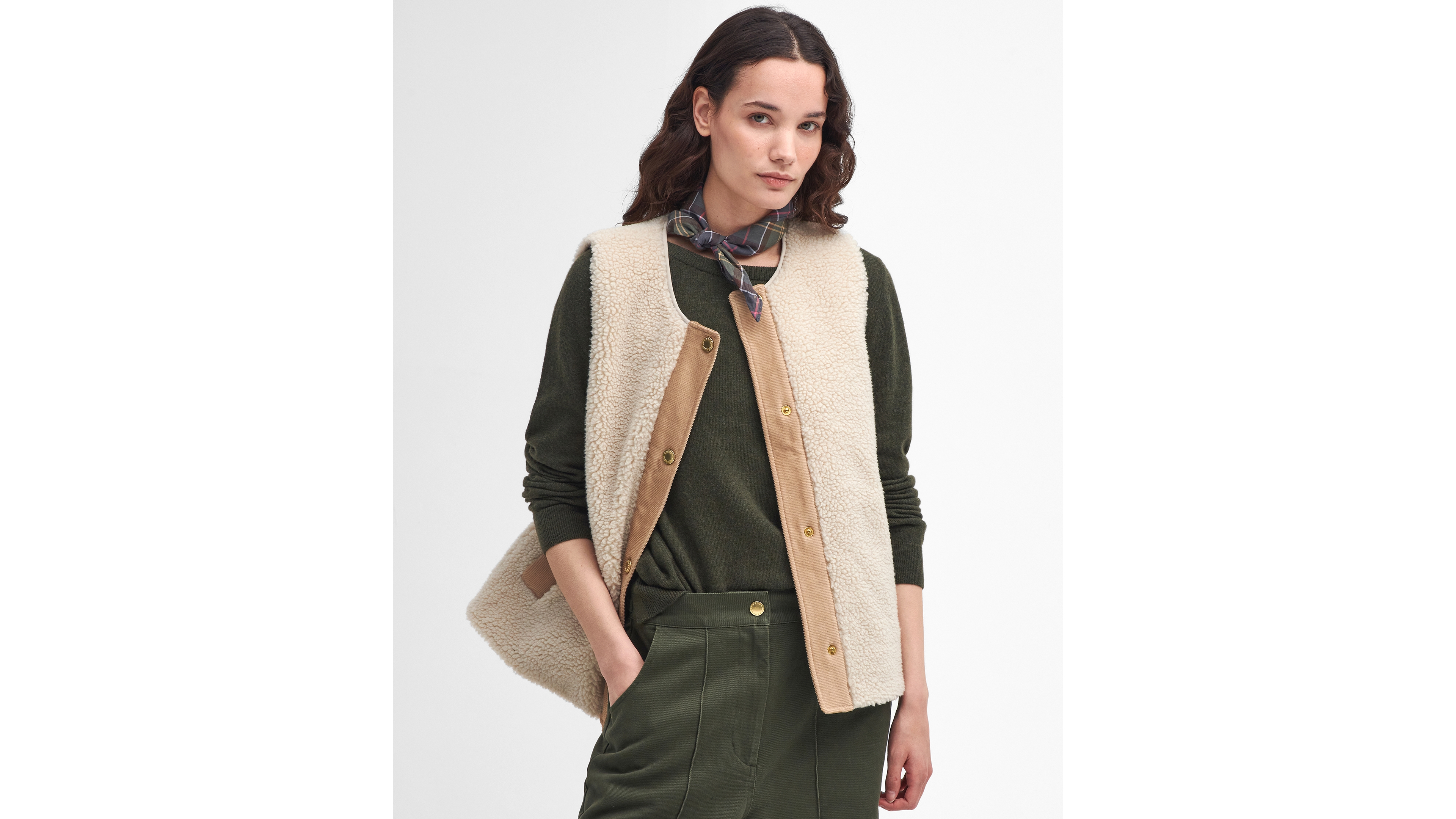 Barbour Women's Dulsie Faux-Fur Vest Liner