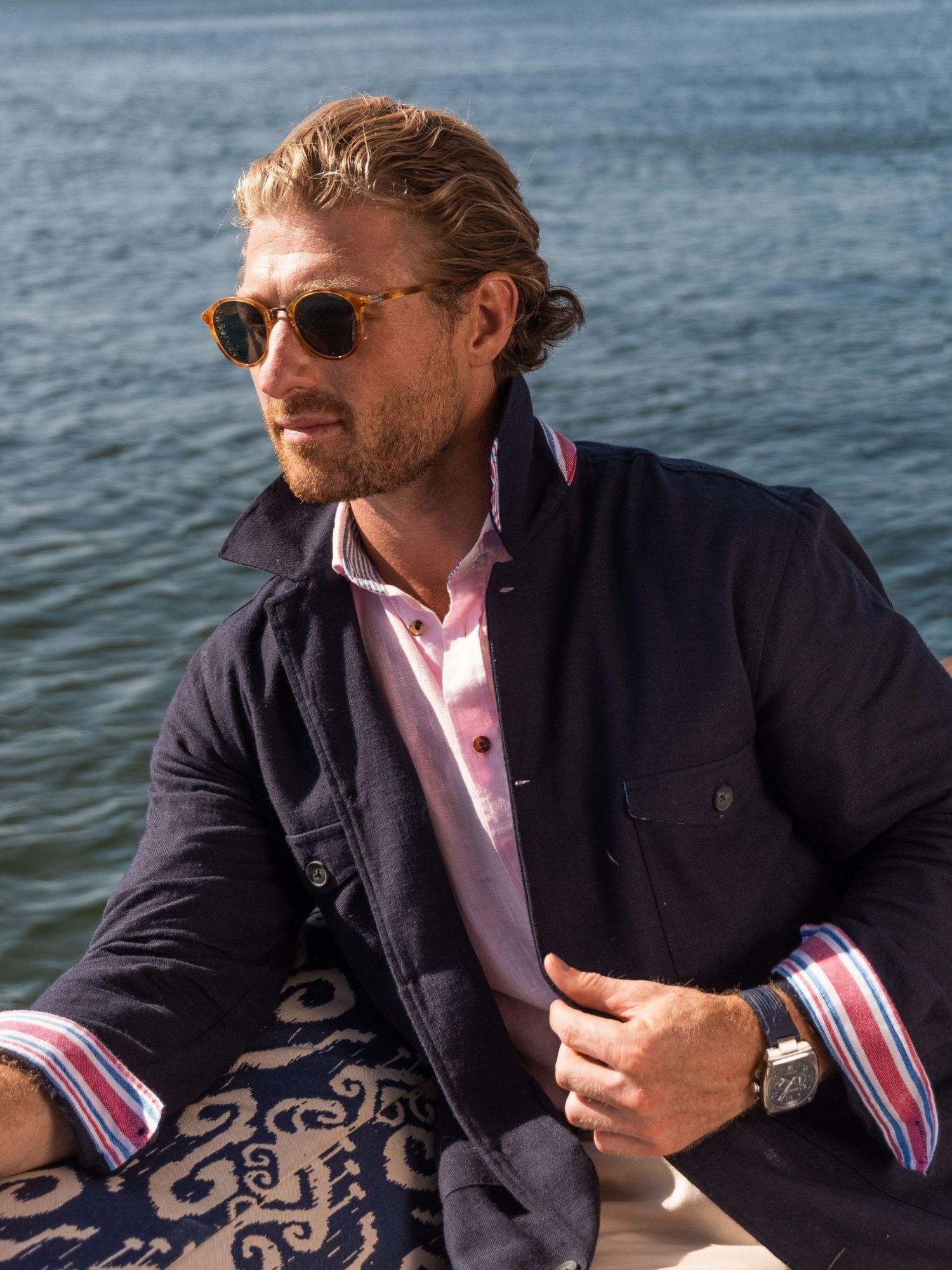 Men's Kikoy Cotton Shirt Jacket