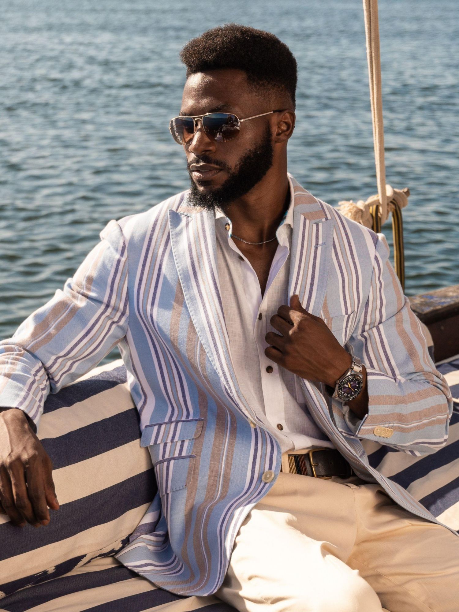 Men's Kikoy Cotton Tailored Blazer