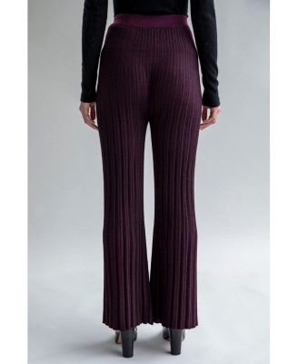 Women's Marcelle Pleated Knit Trousers