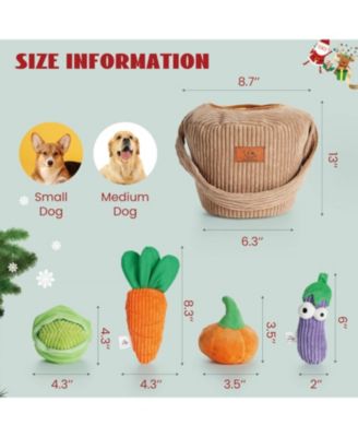 15 Pack Grocery Bag Crinkle Dog Squeaky Toys,Christmas gift,Plush Dog Toys for Aggressive Chewers,Stuffed Dog Chew Toys for Small Medium Dogs