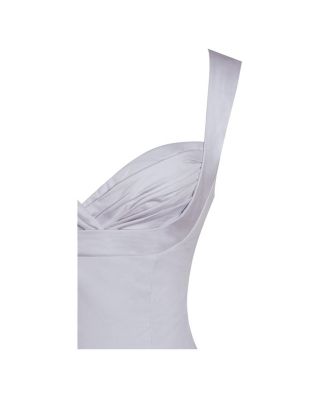 Women Zada Grey Pleated Breast Bubble Hem Mini Dress