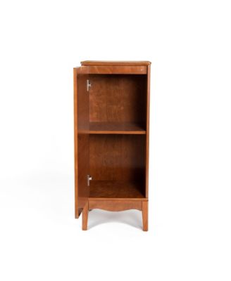 Modern Bathroom Floor & Linen Cabinet with Adjustable Shelves and Antique Brass Hardware