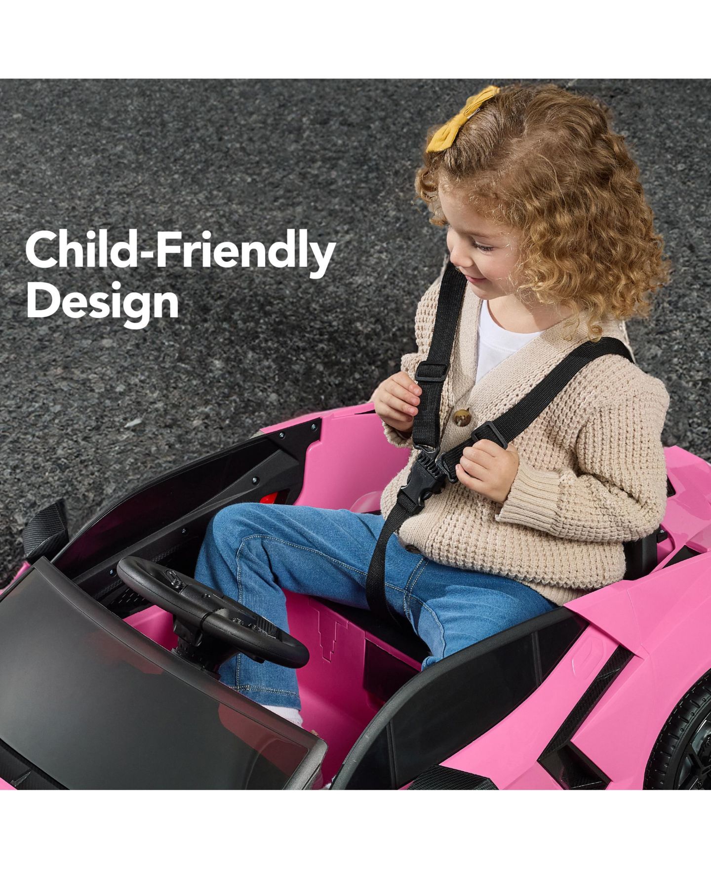 Детская игрушка Best Choice Products Kids 12V Ride-On Car Officially Licensed Lamborghini Revuelto w/ Remote, LED Lights, цвет: Розовый — фото 6
