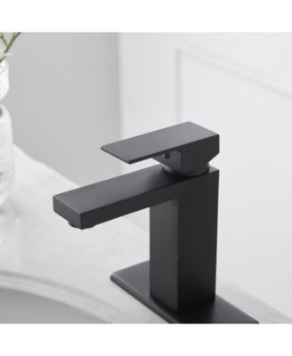 Single Hole Single-Handle Low-Arc Bathroom Faucet with Pop-up Drain Assembly