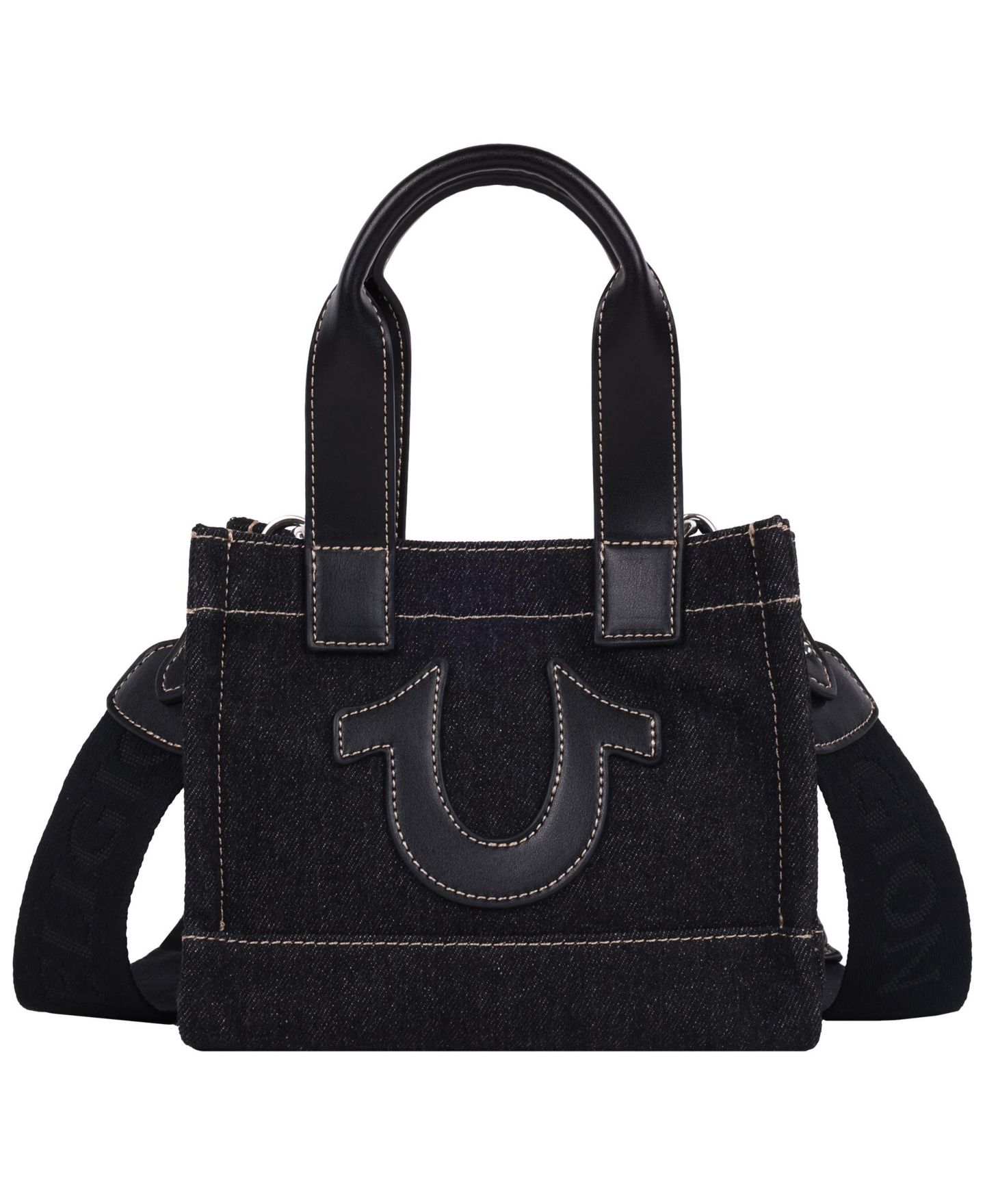 Женская сумка True Religion Mini Denim Tote, цвет: Чёрный — фото 1