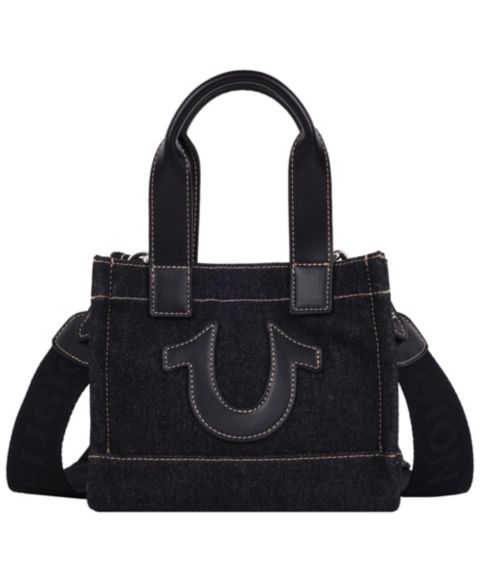 Женская сумка True Religion Mini Denim Tote, цвет: Чёрный