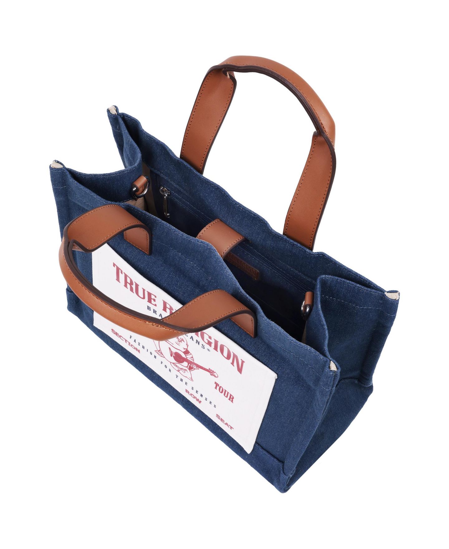 Женская сумка True Religion Medium Buddha Pocket Tote, цвет: Средний синий — фото 8