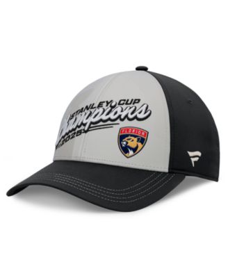 Fanatics - Men's Gray/Black Florida Panthers 2025 Stanley Cup Champions Locker Room Adjustable Hat