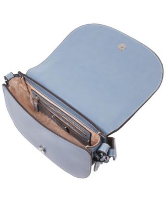 Dark Denim Logo Saddle Bag