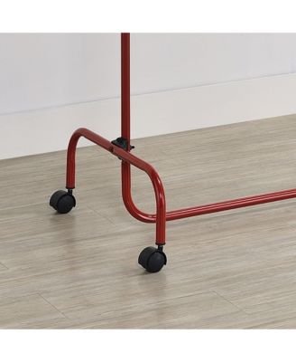 Standard Rod Clothing Garment Rack, Rolling Clothes Organizer on Wheels