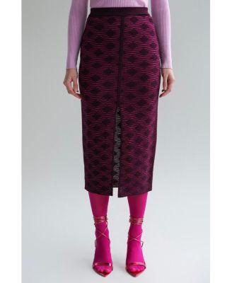 Women's Geometric Jacquard Knit Pencil skirt