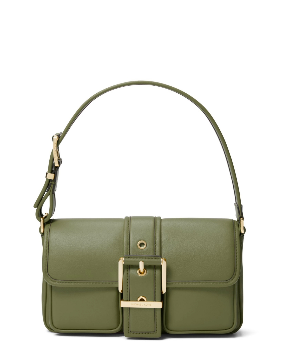 Michael Michael Kors Colby Small Leather Shoulder Bag - Safari Green