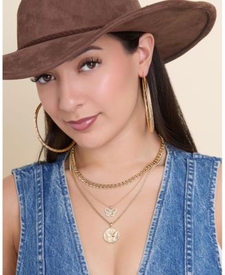 Wide Textured Hoop Earrings