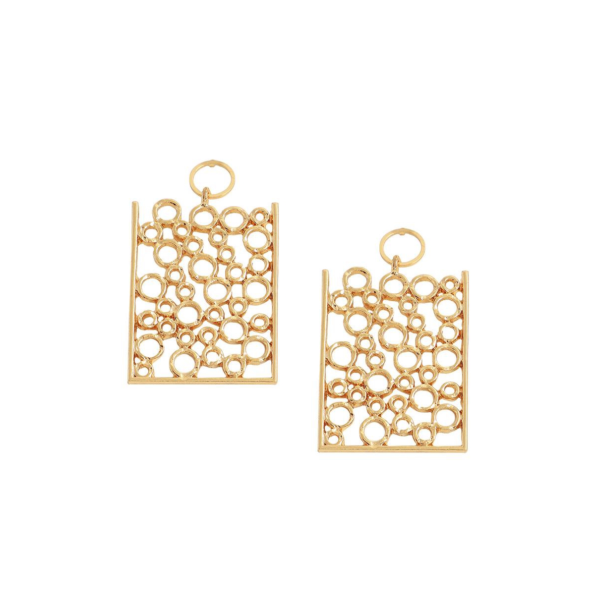 Women's Silver Bubble Drop Earrings - Gold