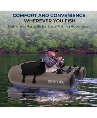 Inflatable Modular Fishing Kayak with Single-Action Hand Pump, Carry Bag, and Repair Kit