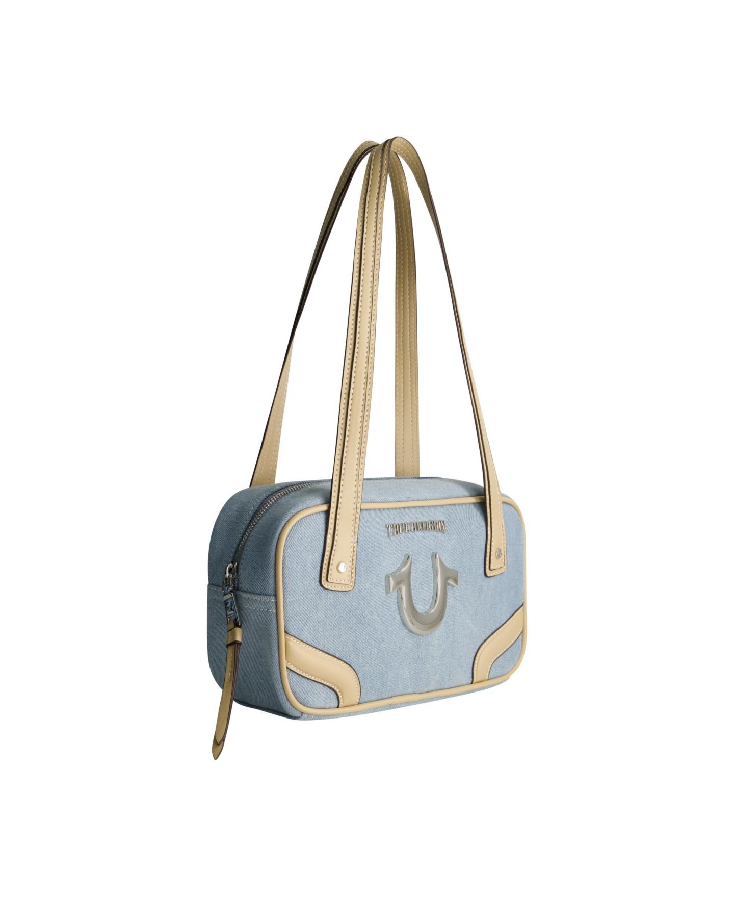 Женская сумка True Religion Small Denim Bowling Satchel, цвет: Джинсовый — фото 3