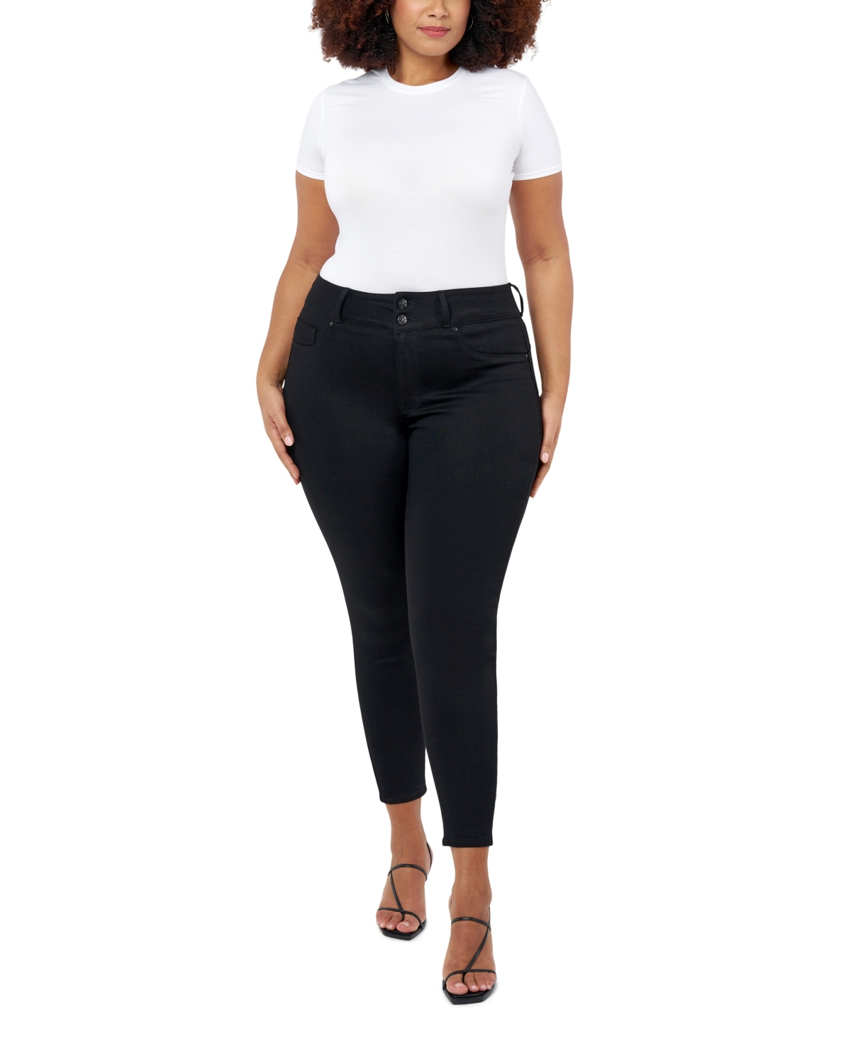 Seven7 Plus Size High Rise Curvy Legging Jeans In Black
