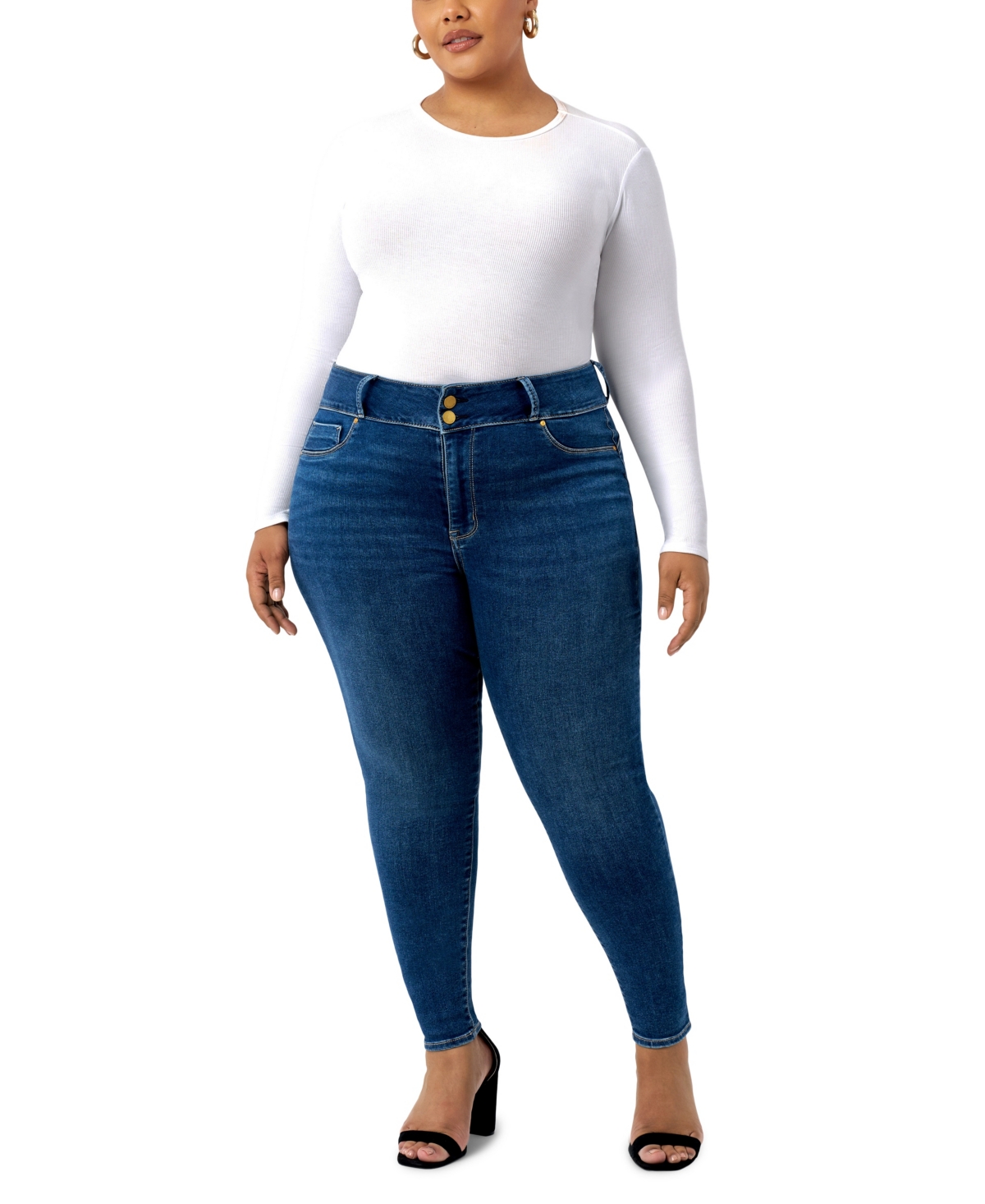Seven7 Plus Size High Rise Curvy Legging Jeans