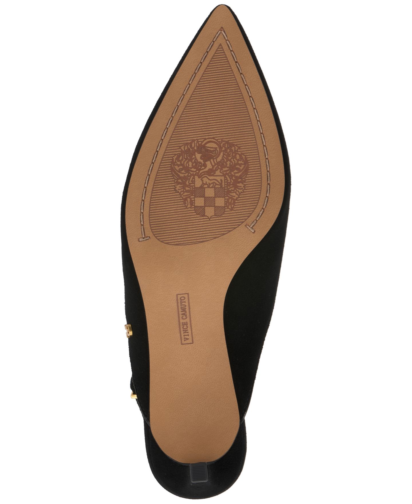 Женские туфли Vince Camuto Kylien Pointed Toe Slingback Pumps, цвет: Чёрный замшевый — фото 5