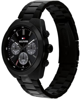 Men's Chronograph Black IP Stainless Steel Bracelet Watch, 40mm