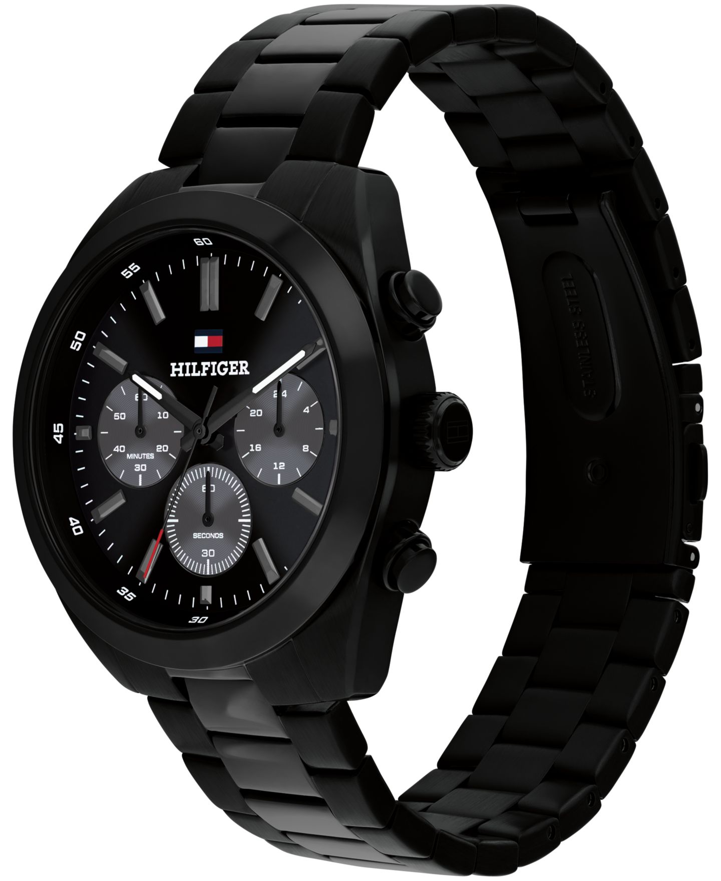 Мужские часы Tommy Hilfiger Chronograph Black IP Stainless Steel Bracelet Watch, 40mm — фото 3