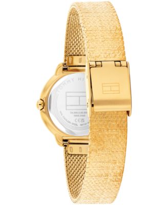 Women's Quartz Gold Tone Stainless Steel Mesh Bracelet Watch, 26mm
