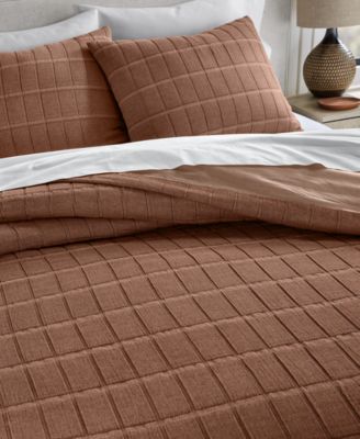 Textured Check 3-Pc. Duvet Set, King, Exclusively for Macy's