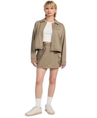 Women's Carla Collared Zip-Front Cropped Jacket