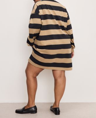 Women's Cotton Jersey Polo Mini Dress, Regular & Plus Size