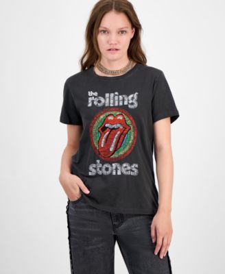 Lucky Brand - Women's Rolling Stones Circle Lips Classic T-Shirt