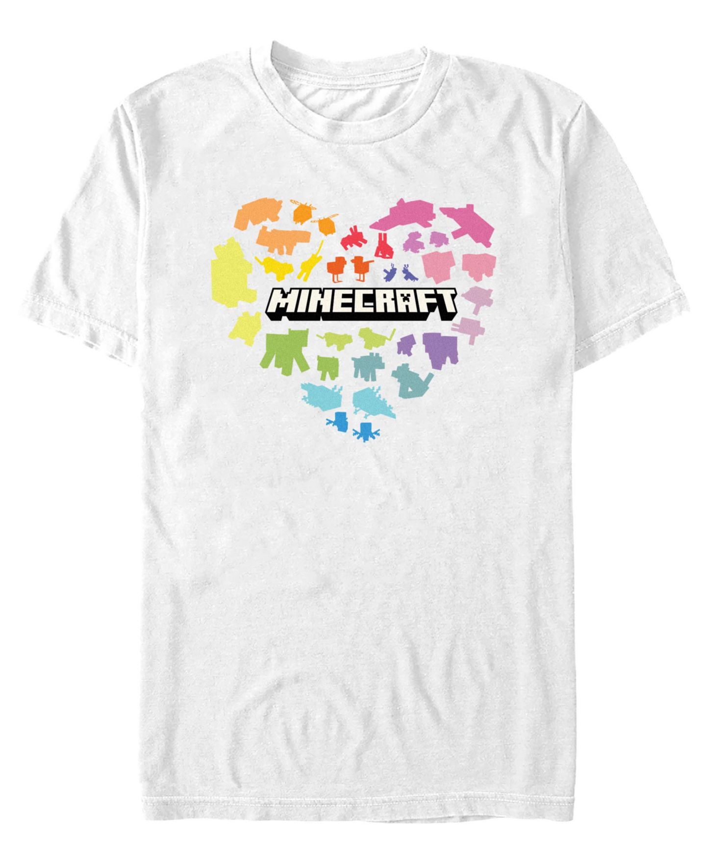 Мужская футболка Fifth Sun Minecraft Heart Short Sleeve, цвет: Белый — фото 1