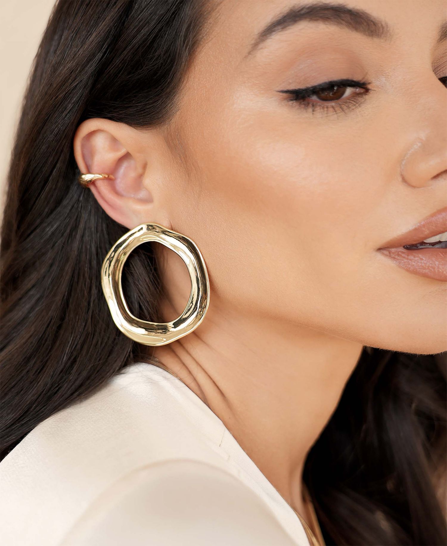 Open Circle Statement Earrings