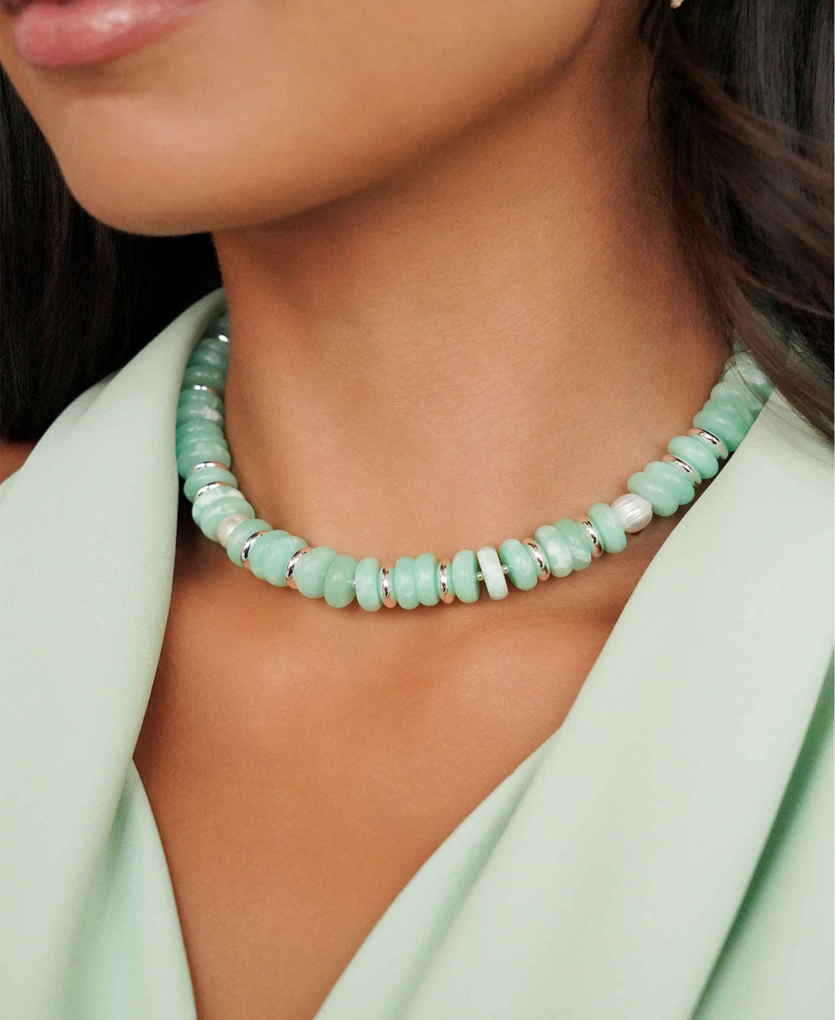Ettika Saint Tropez Choker Necklace In Green