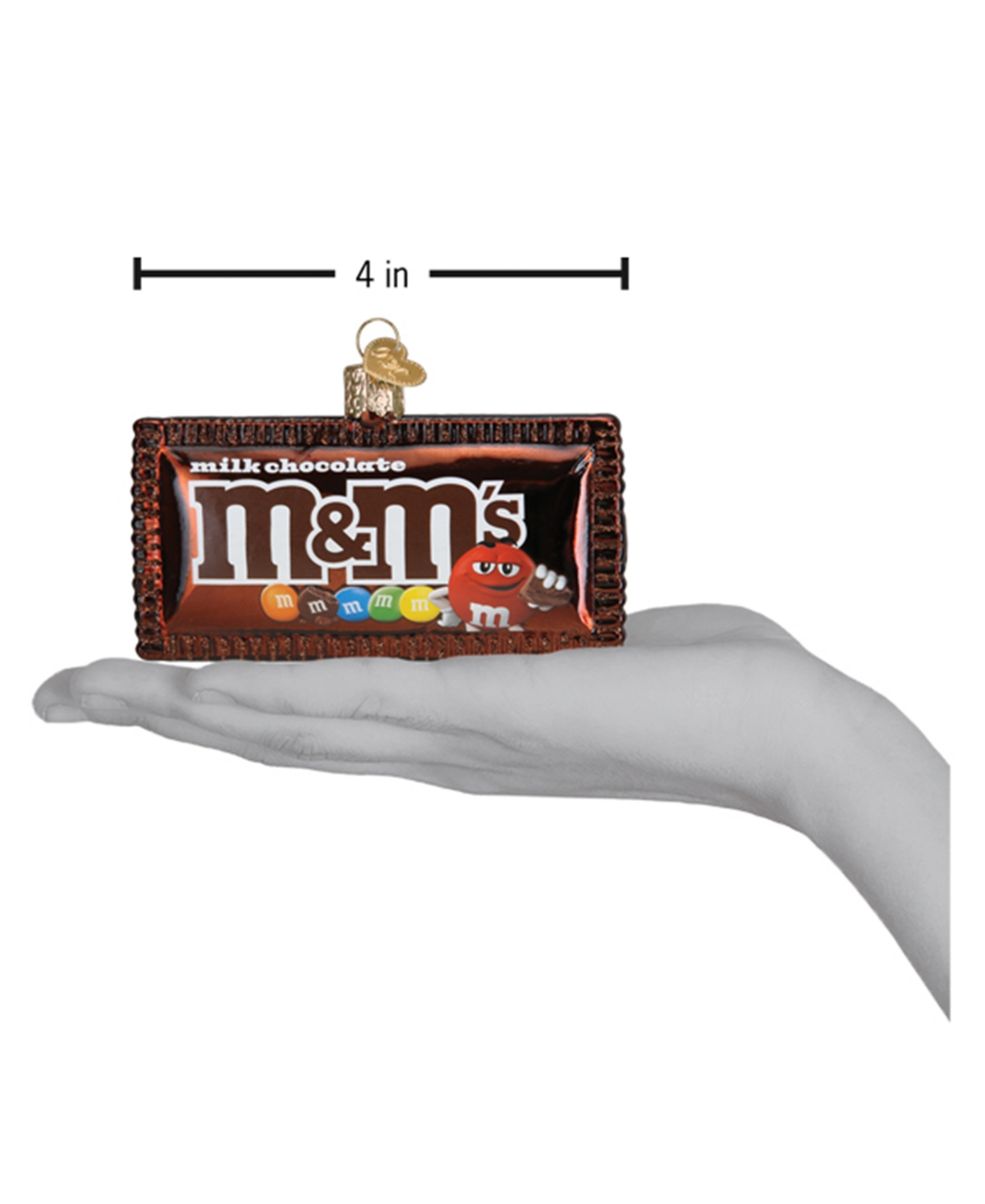 Old World Christmas 2.5" Mars Wrigley Candies M&m's Milk Chocolate Candy Ornament In Brown